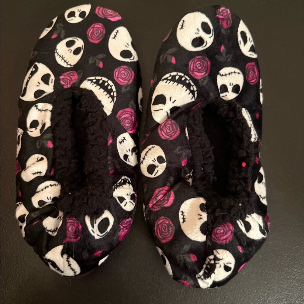 Nightmare Before Christmas Unused 2-Pack Bundle Fuzzy Slipper Socks